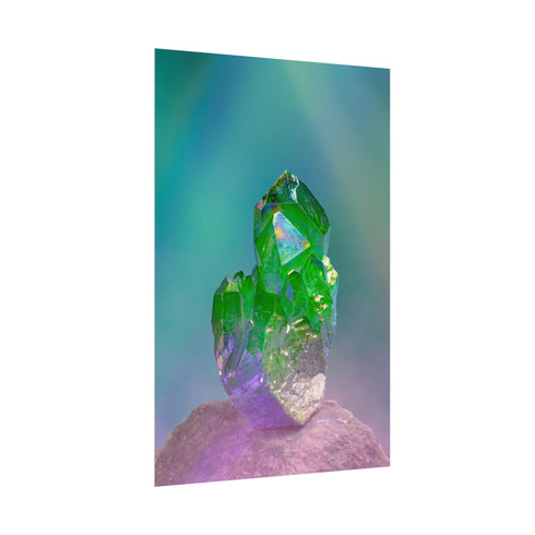 Raw Green Quartz Cluster Fine Art Print